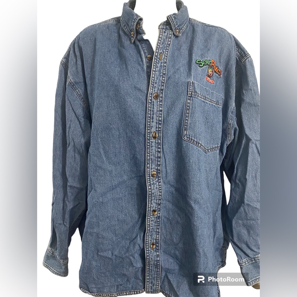 Friday Club denim Sour Patch kids shirt. Xl. EUC